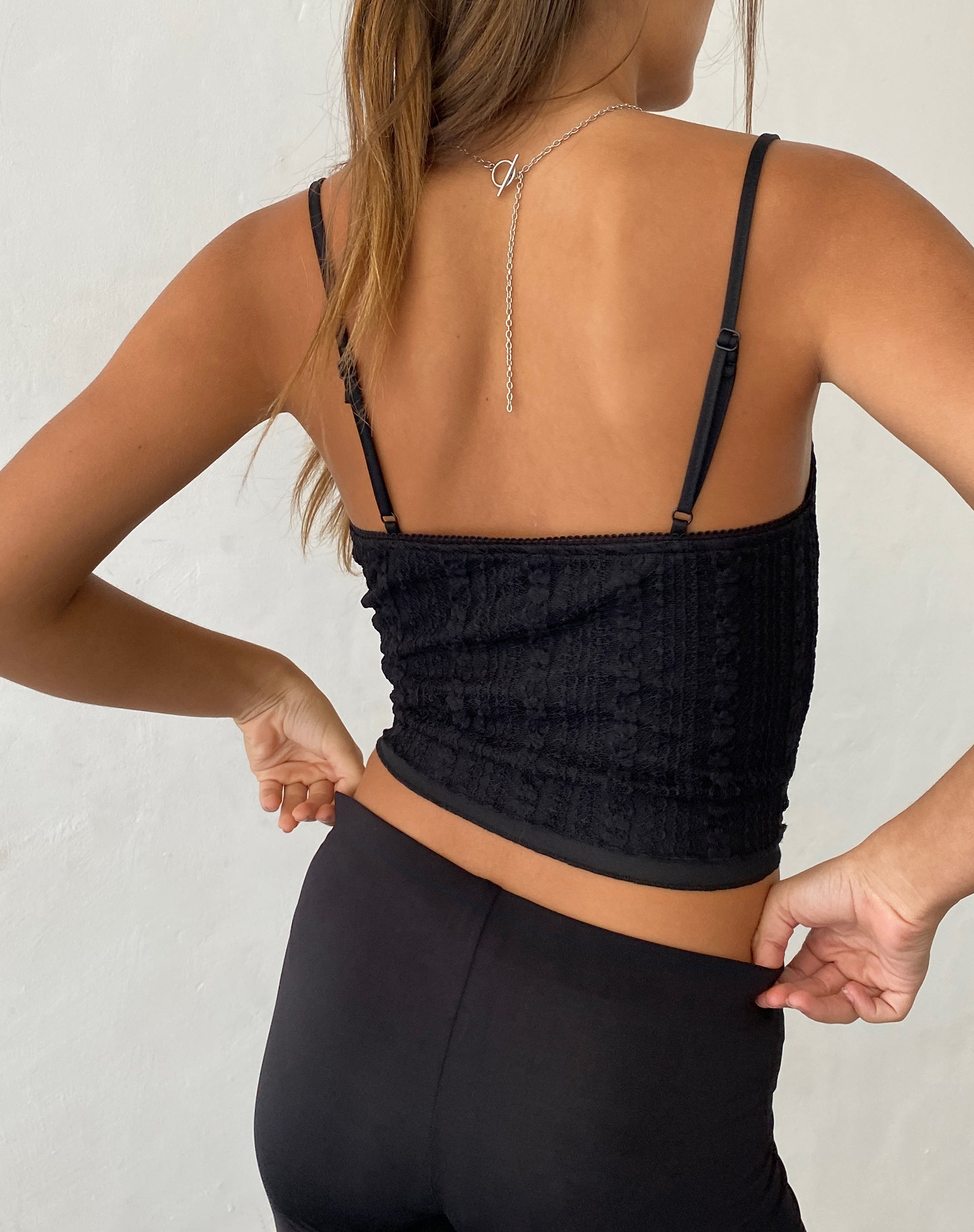 Imagen de Deska Cami Top de encaje Negro