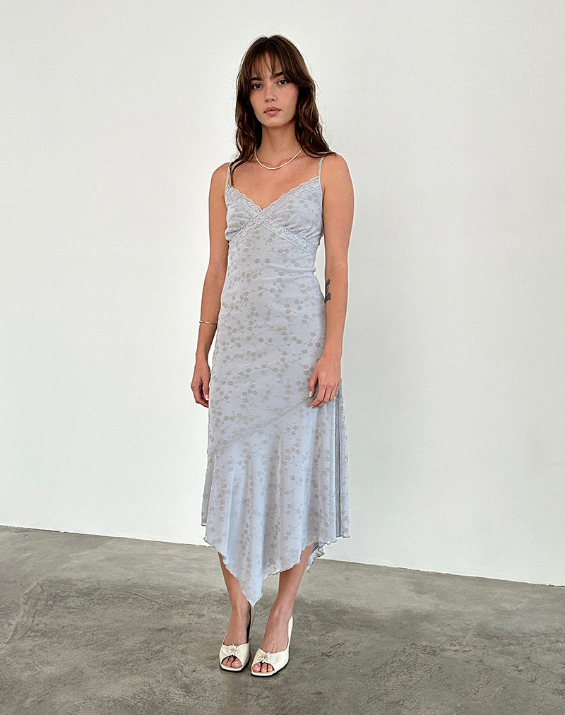 Imagen del vestido Devon Midi en Flock Chic Petals Gris