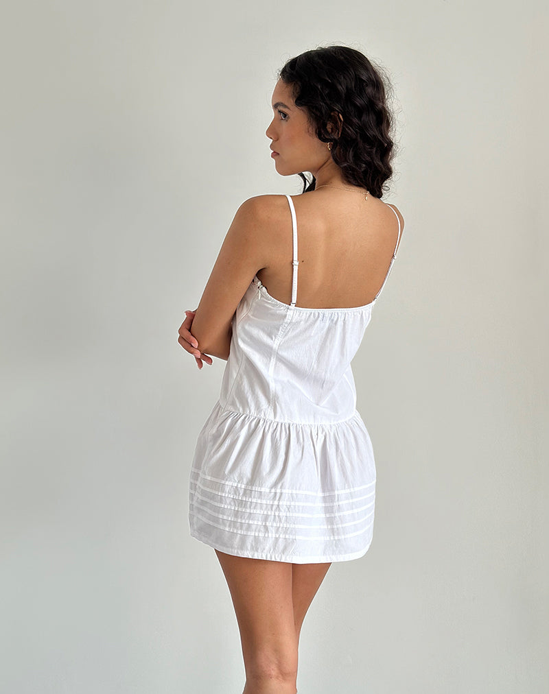 Imagen de Dhilla Minivestido de popelina blanca