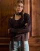 Imagen de Dikara Jumper with Scarf in Knit Brown