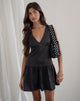 Imagen de Distia Plunge Puff Mini Dress in Black