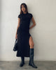 Imagen de Dixie Maxi Dress con capucha en Slinky Negro