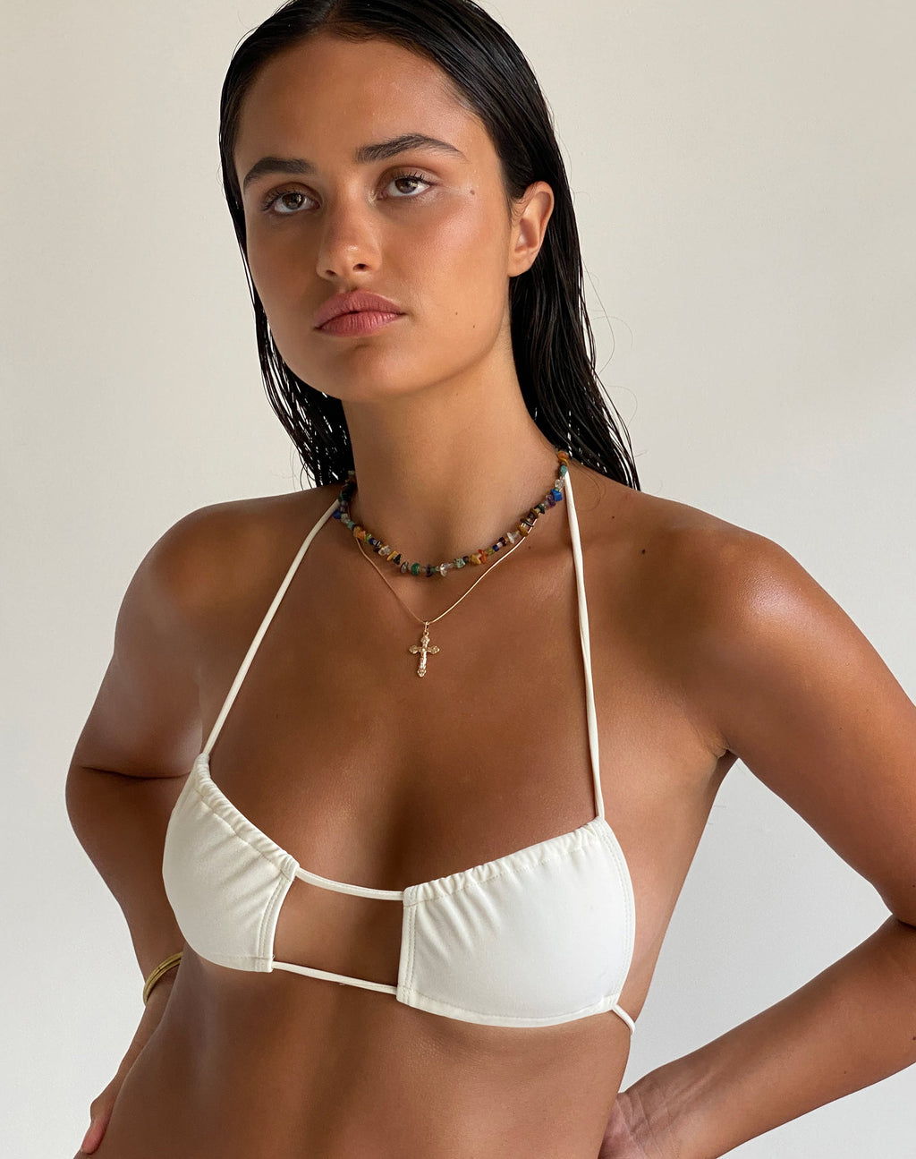 Top de bikini Dolan en crema