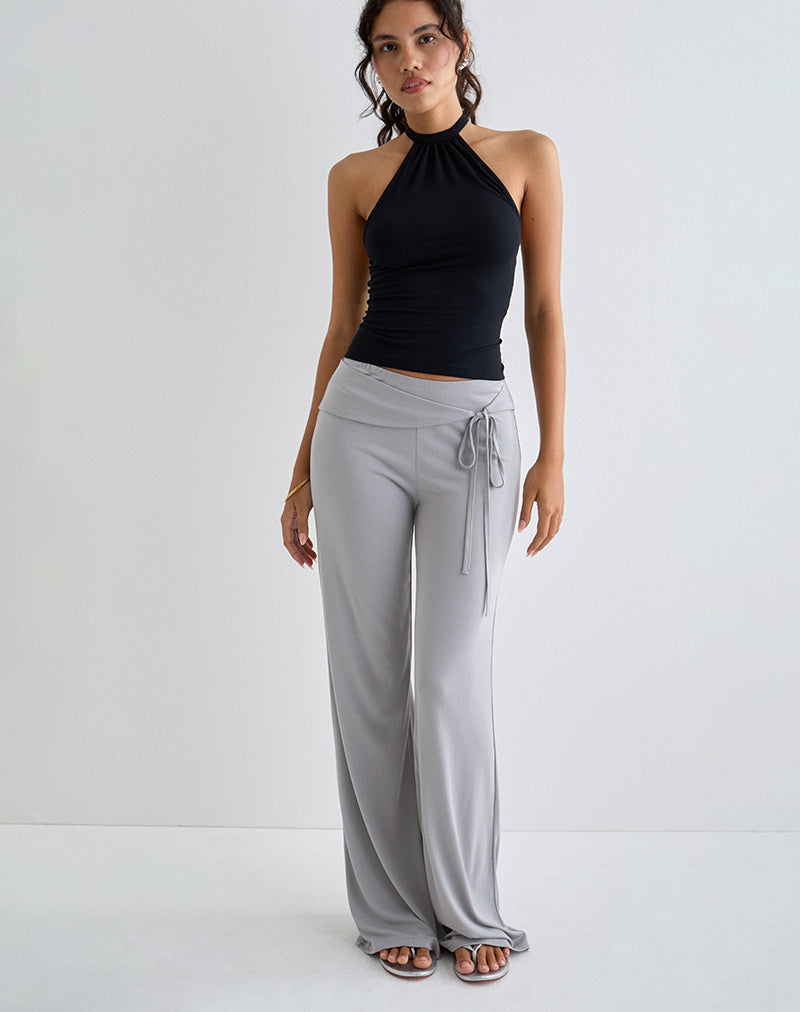 Imagen del pantalón Donata gris con cinturón