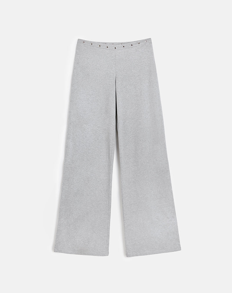 Imagen de Dorala Pantalones de tiro bajo con ojales en marga gris