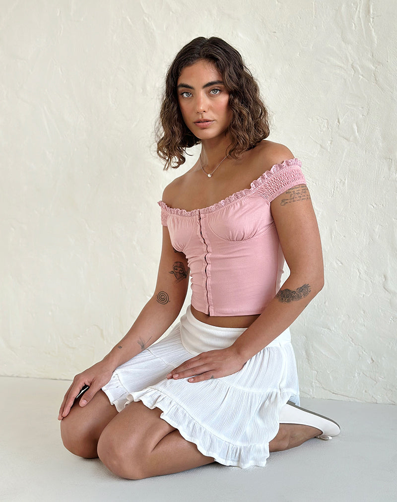 Dovica Corset Top en Rosa Dama