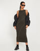 Imagen de Driki Midi Dress en Gunmetal con Top Stitch Gris