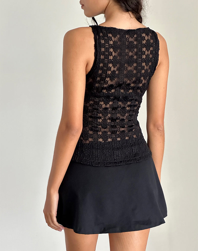 Imagen de Dudley Top en encaje Regal Negro