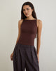 Imagen de Dudley Vest Top en Jersey Chocolate amargo