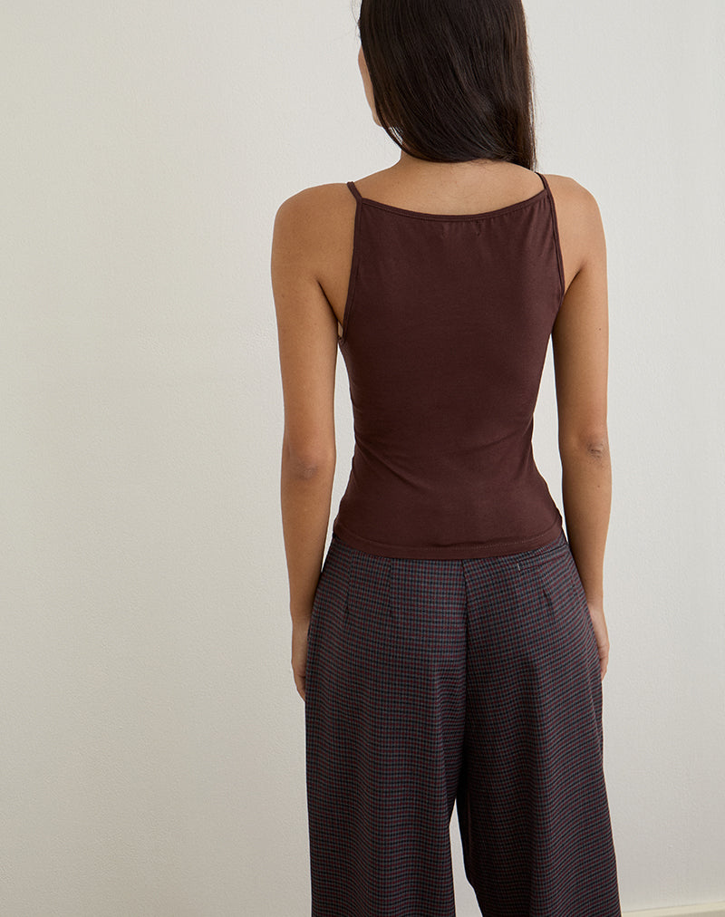 Imagen de Dudley Vest Top en Jersey Chocolate amargo
