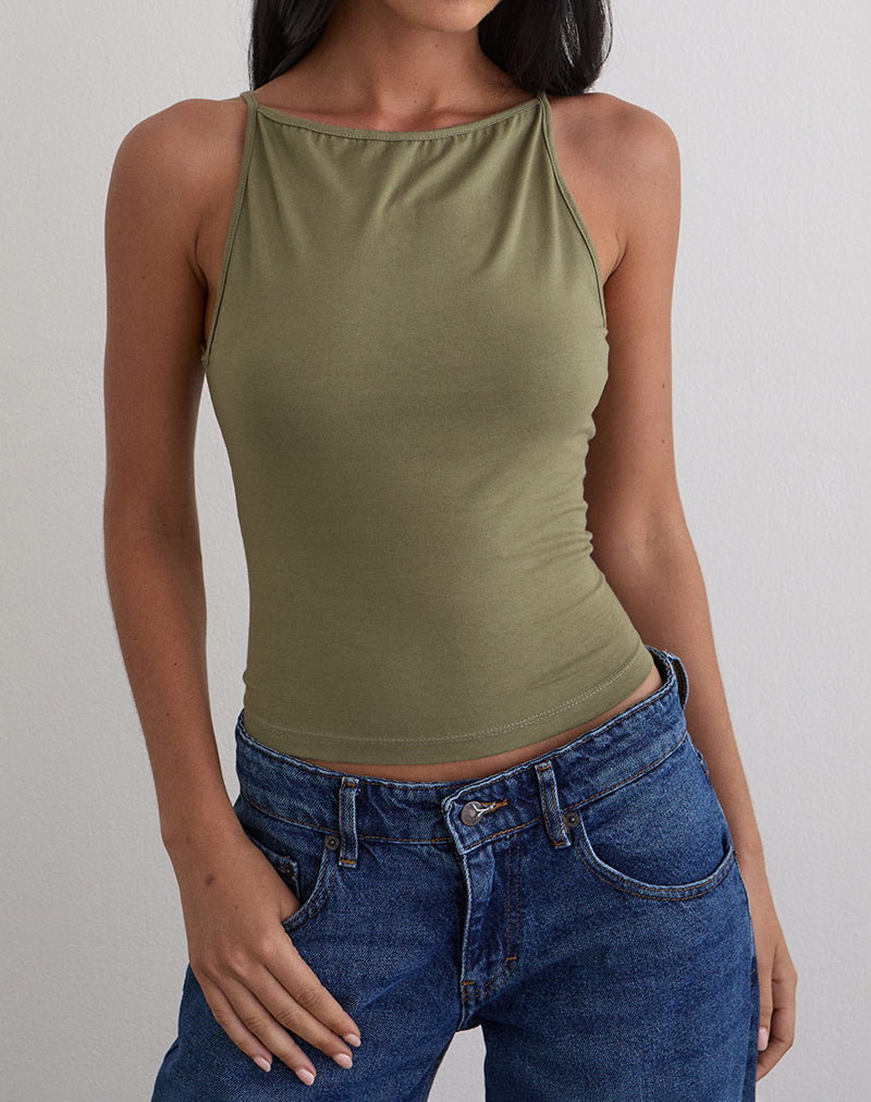 Imagen de Dudley Vest Top en Jersey Khaki