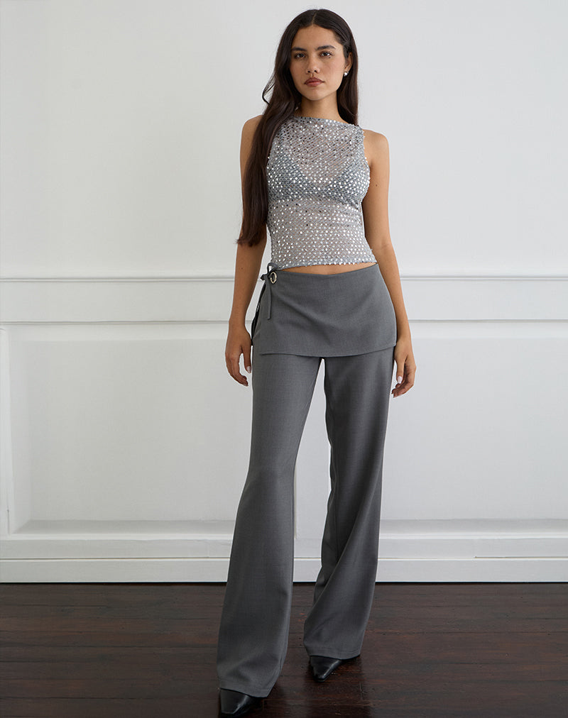 Imagen de Elka Wrap Trouser en Tailoring Charcoal