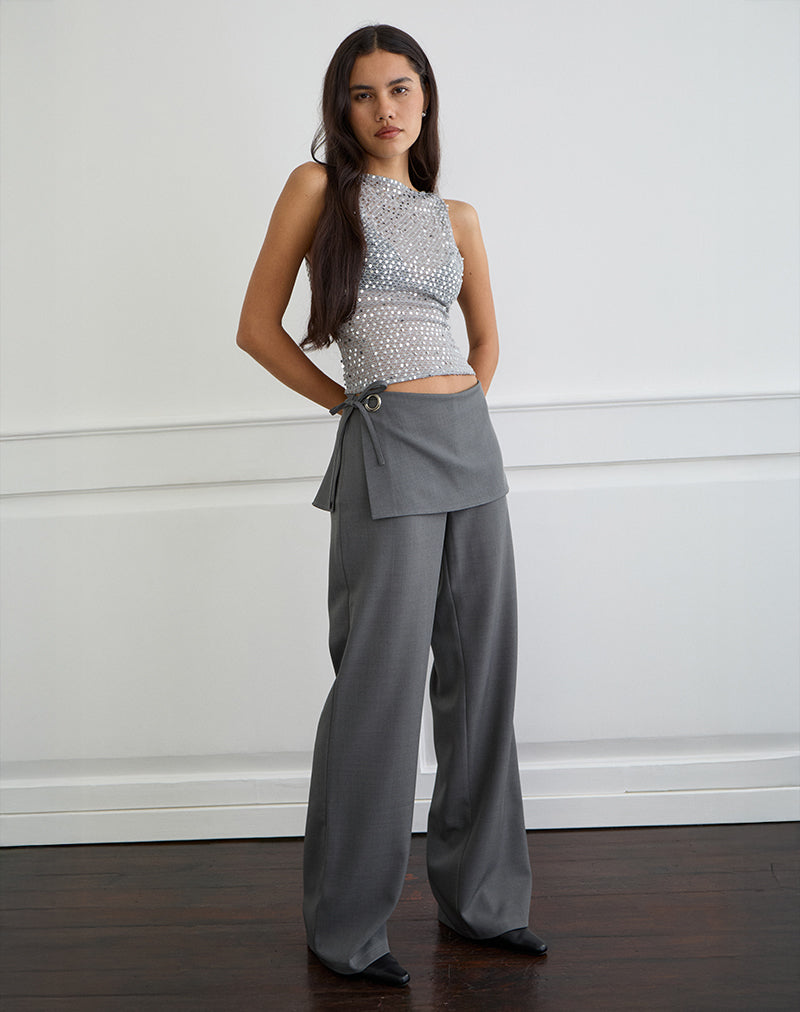 Imagen de Elka Wrap Trouser en Tailoring Charcoal