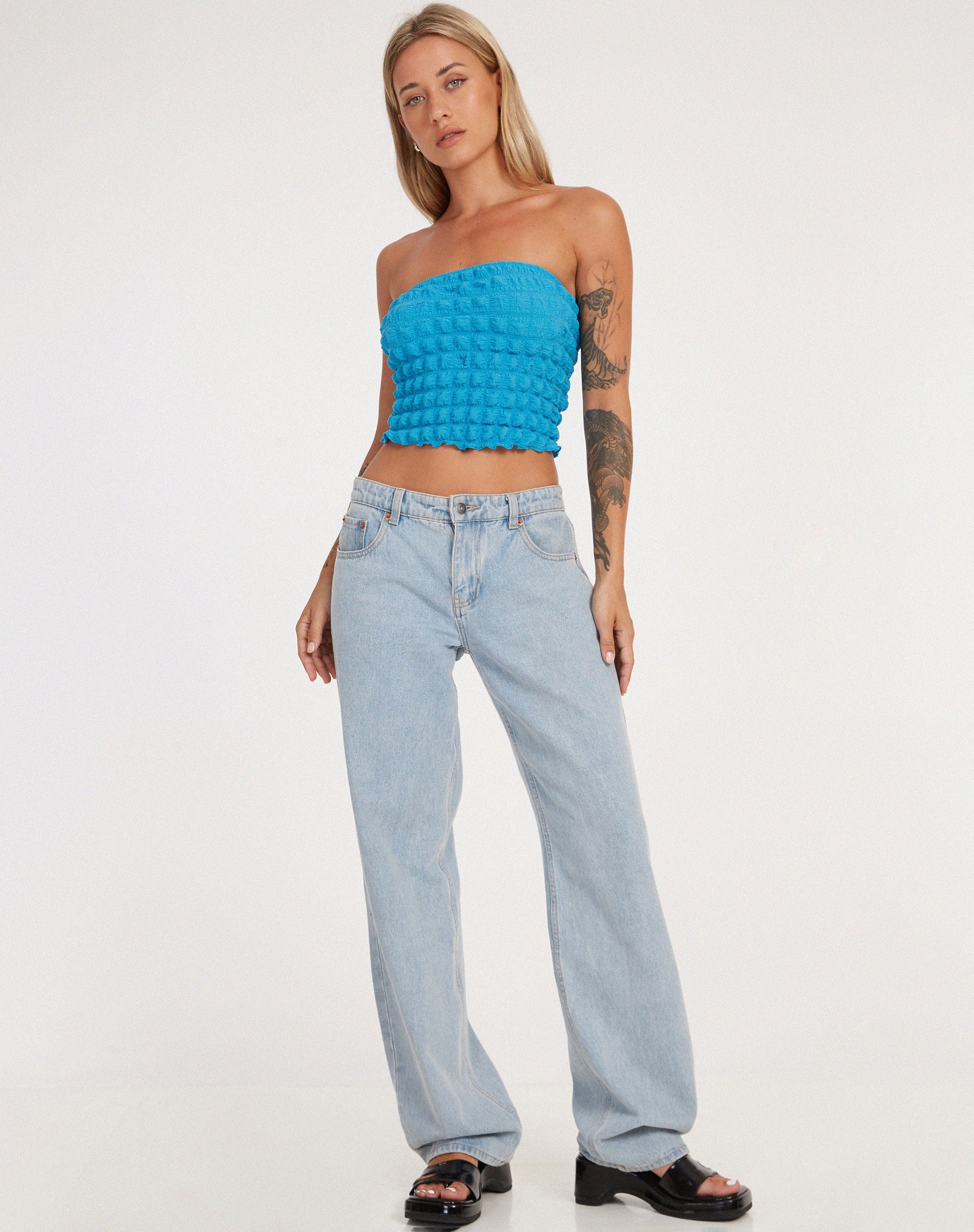imagen de Dulce Bandeau Top en Azul