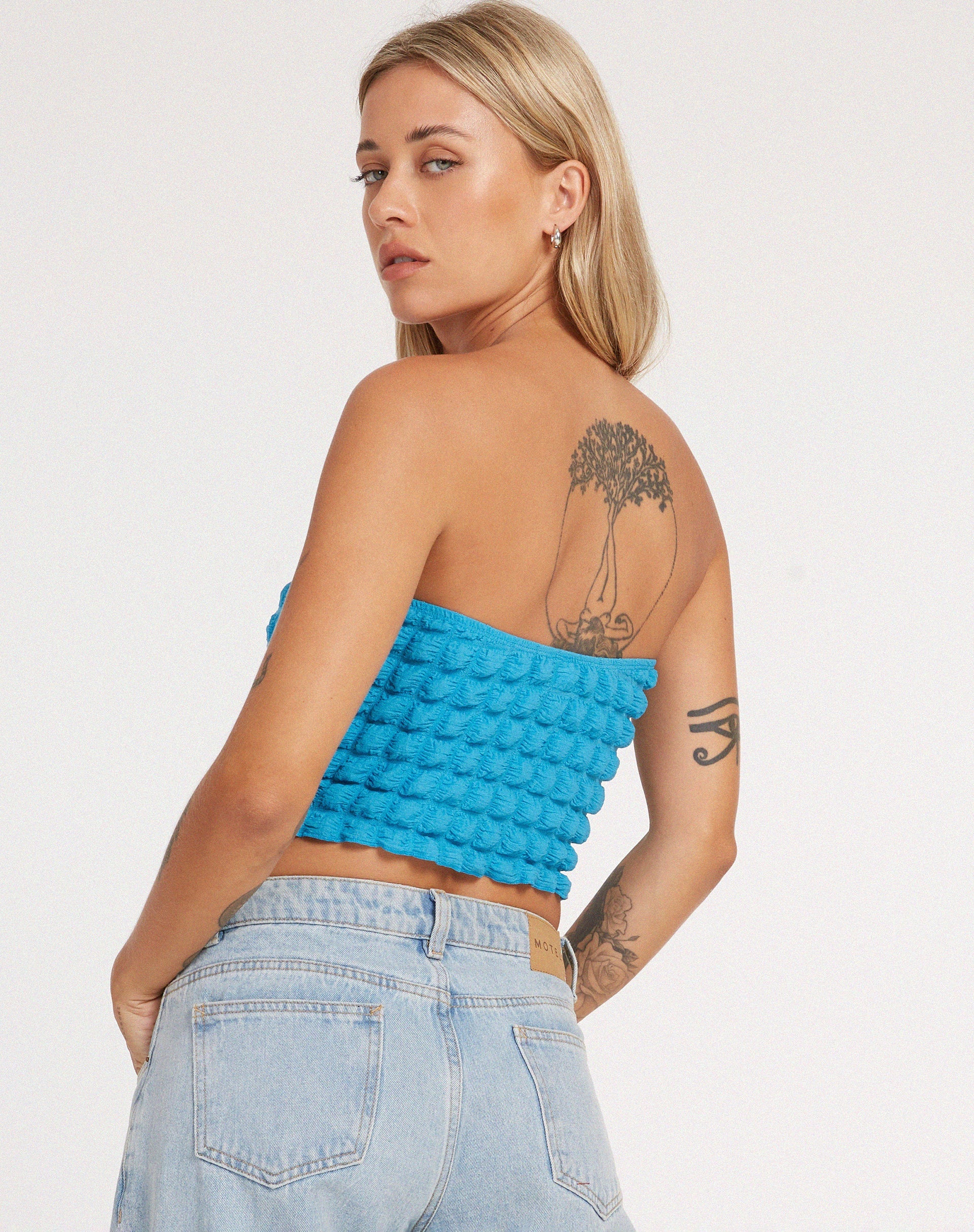 imagen de Dulce Bandeau Top en Azul