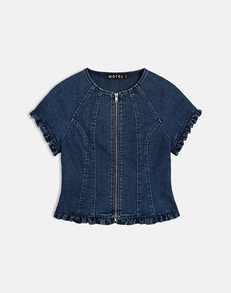 Imagen de Dunya Top en Chambray Vintage Azul