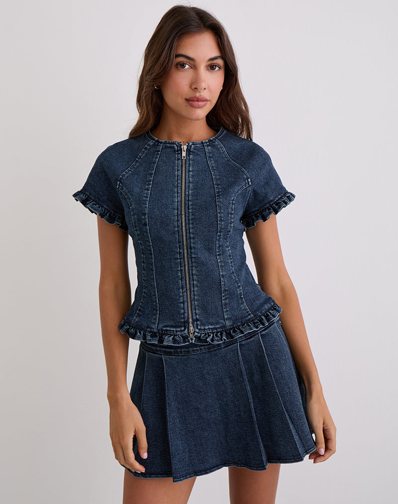 Imagen de Dunya Top en Chambray Vintage Azul