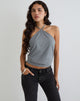 Imagen de Dyilla Arrow Neck Top en Gris