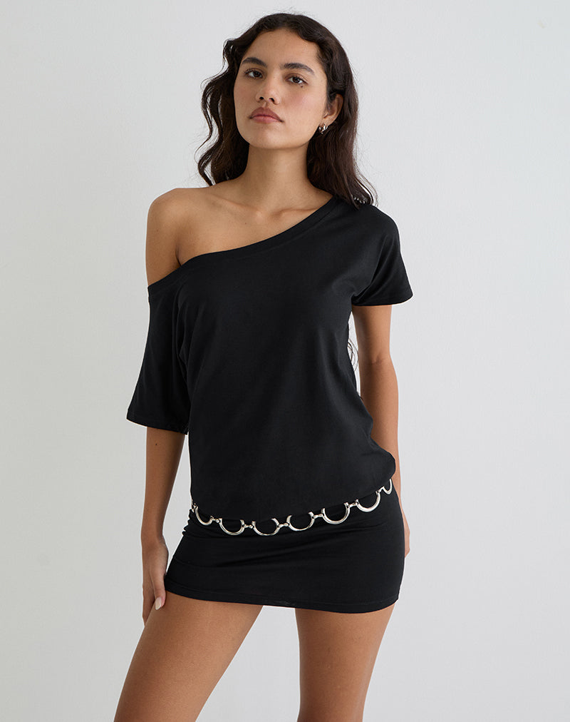 Imagen de Edwina Off The Shoulder Mini Dress in Black