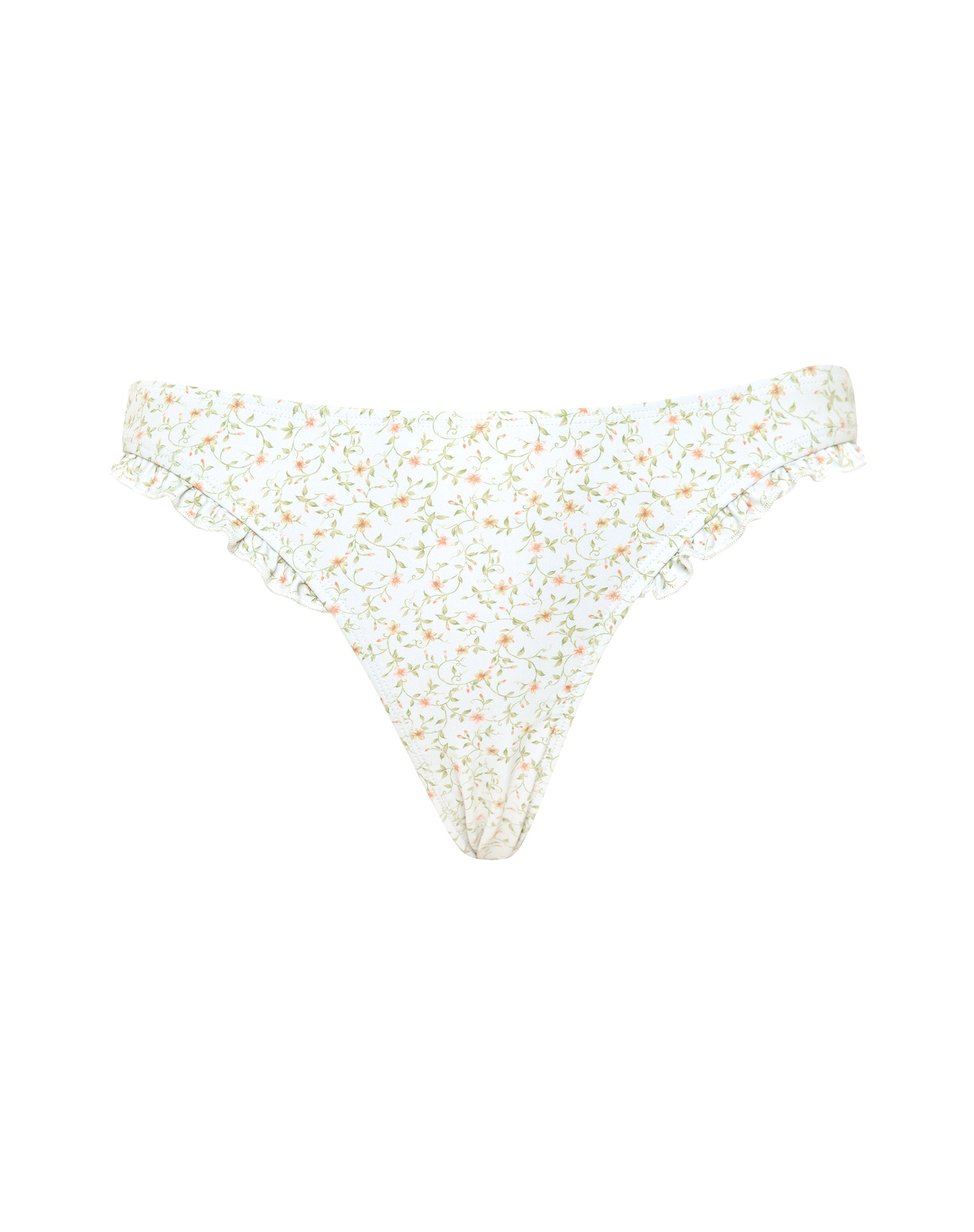 Imagen de braguita de bikini Effie Frill en Pretty Petal Ivory