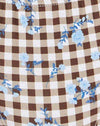 Floral Gingham Marrón
