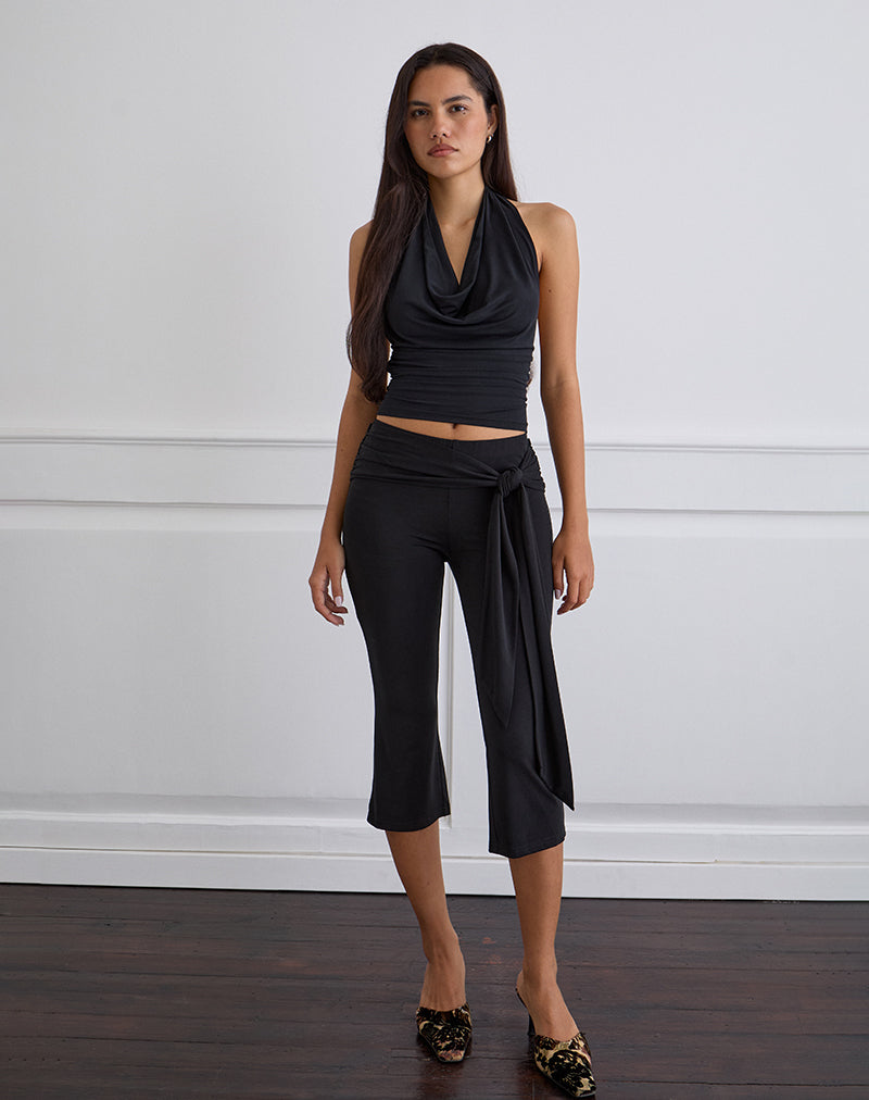Effy Tie Side Cupro Capri Negro