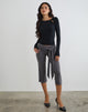 Imagen de Effy Tie Side Cupro Capri en gris oscuro