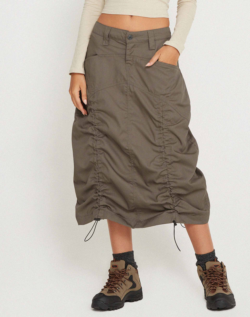 Falda Eisig Cargo Midi en Fossil