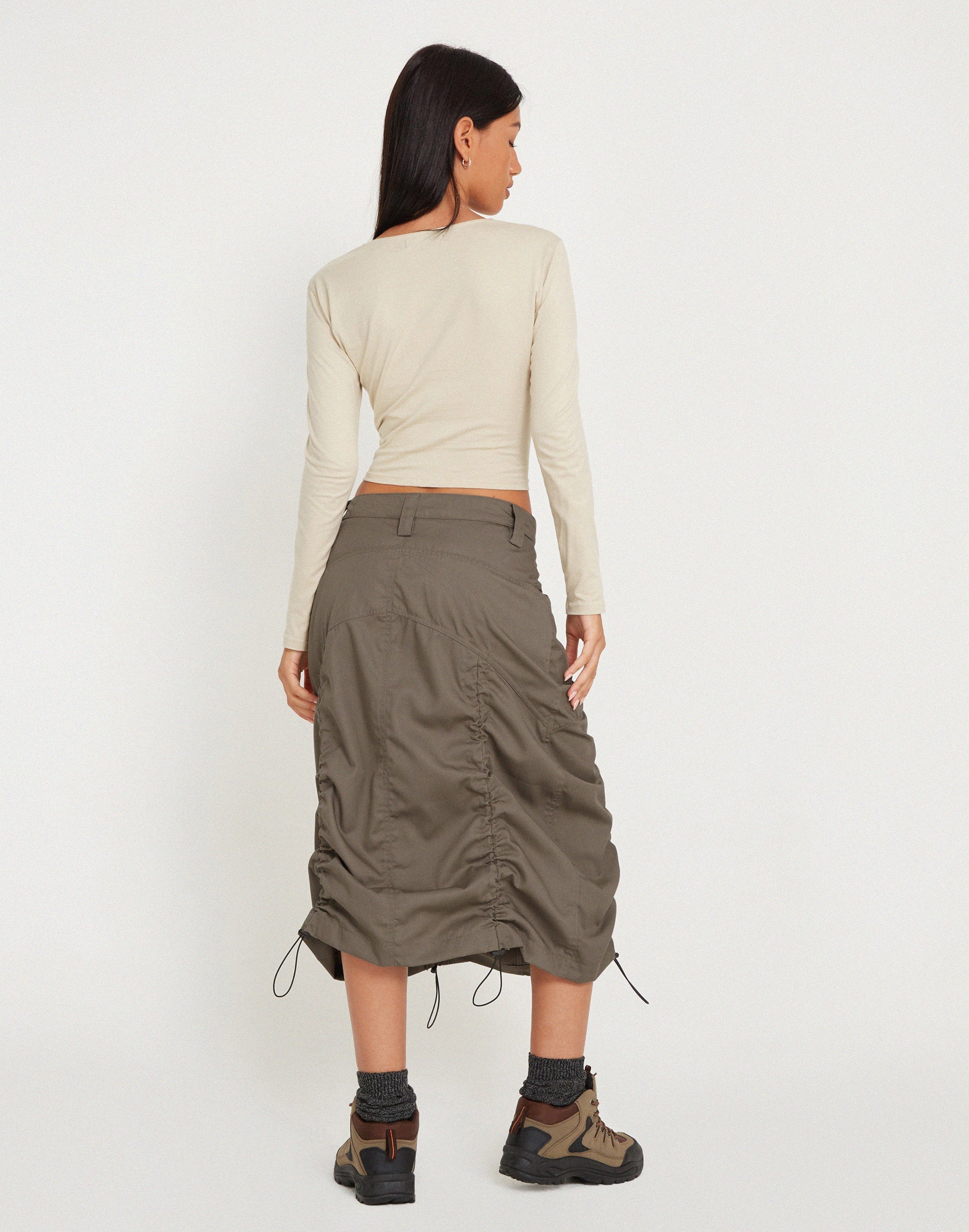 Imagen de Eisig Cargo Midi Skirt en Fossil