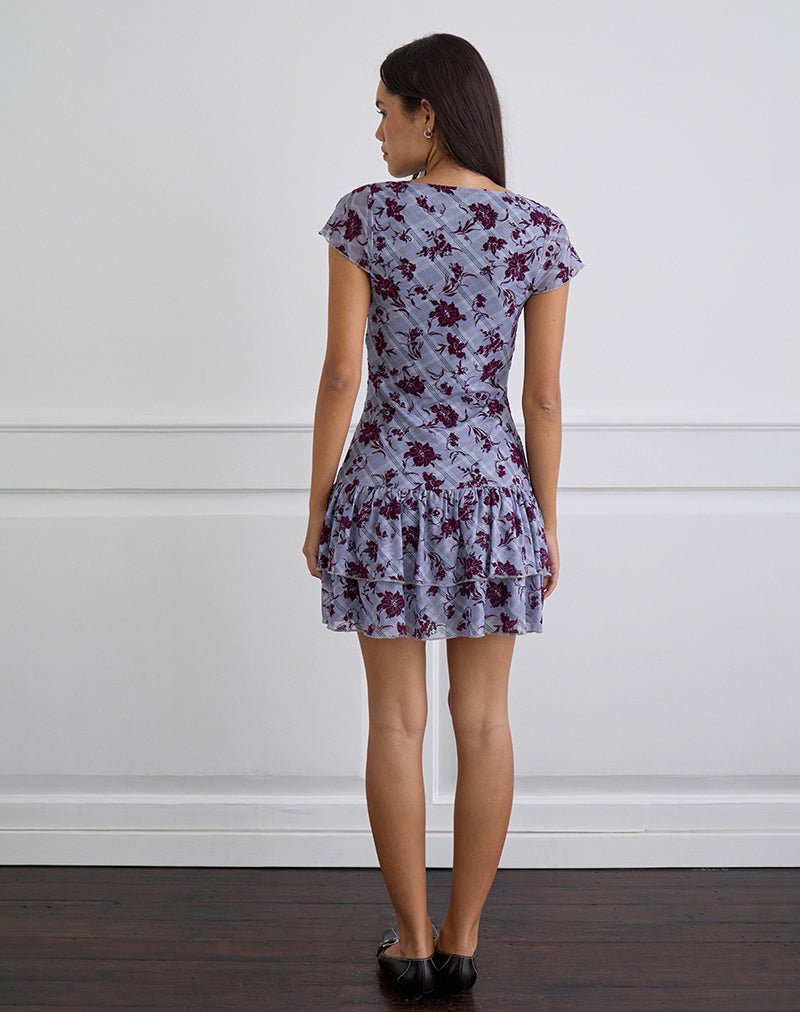 Imagen del vestido Elaya de cuadros Lotus Flock Lavanda