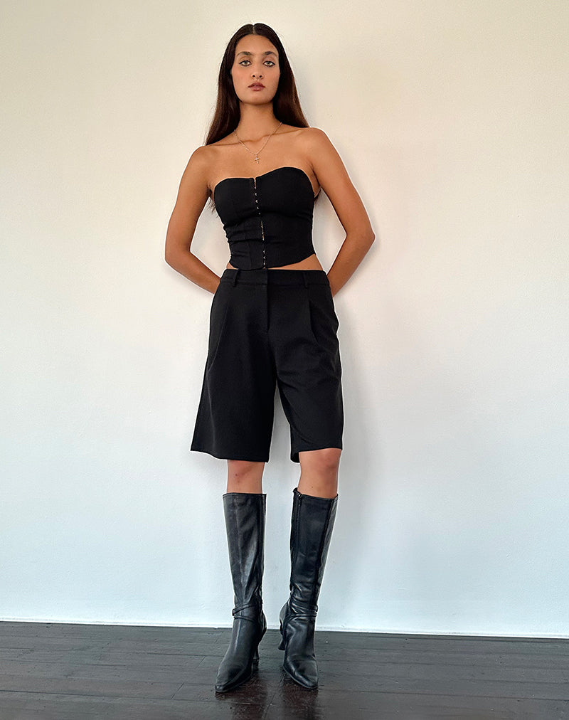 Imagen de Elita Hook and Eye Corset Top en Negro