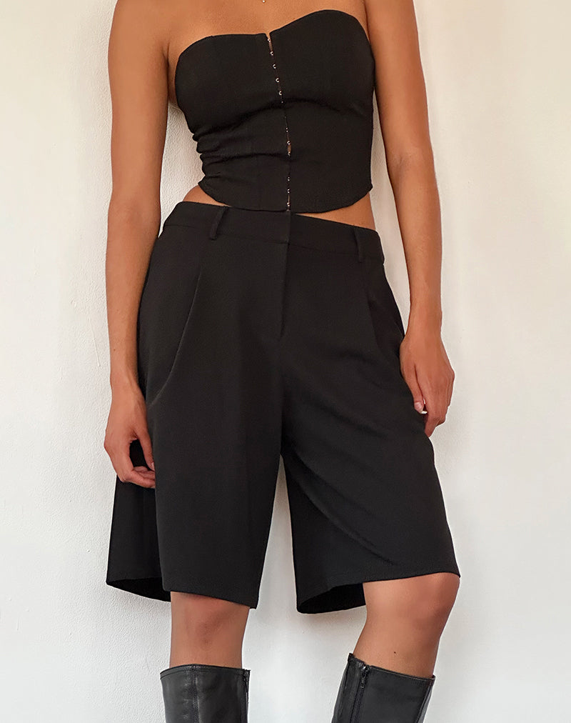 Pantalón corto Ayna de sastrería negro