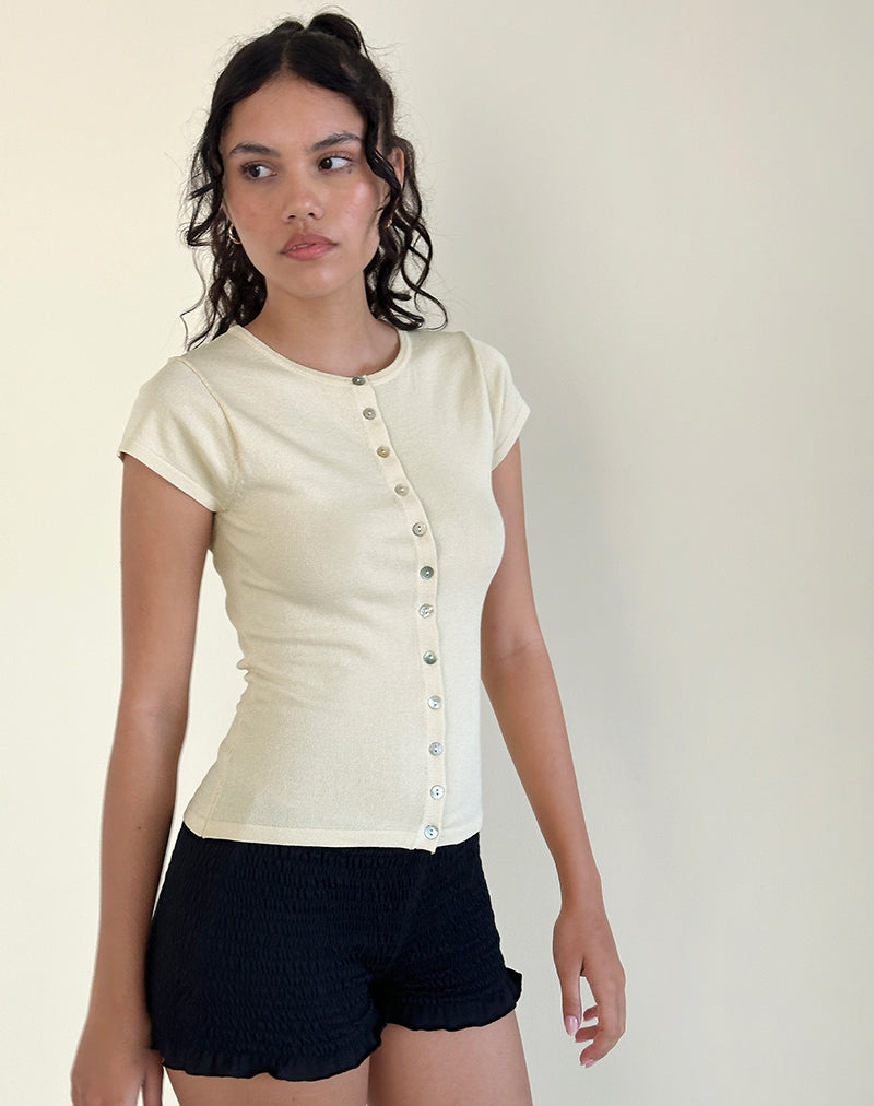 Imagen de Elmira Top de punto liso Crema