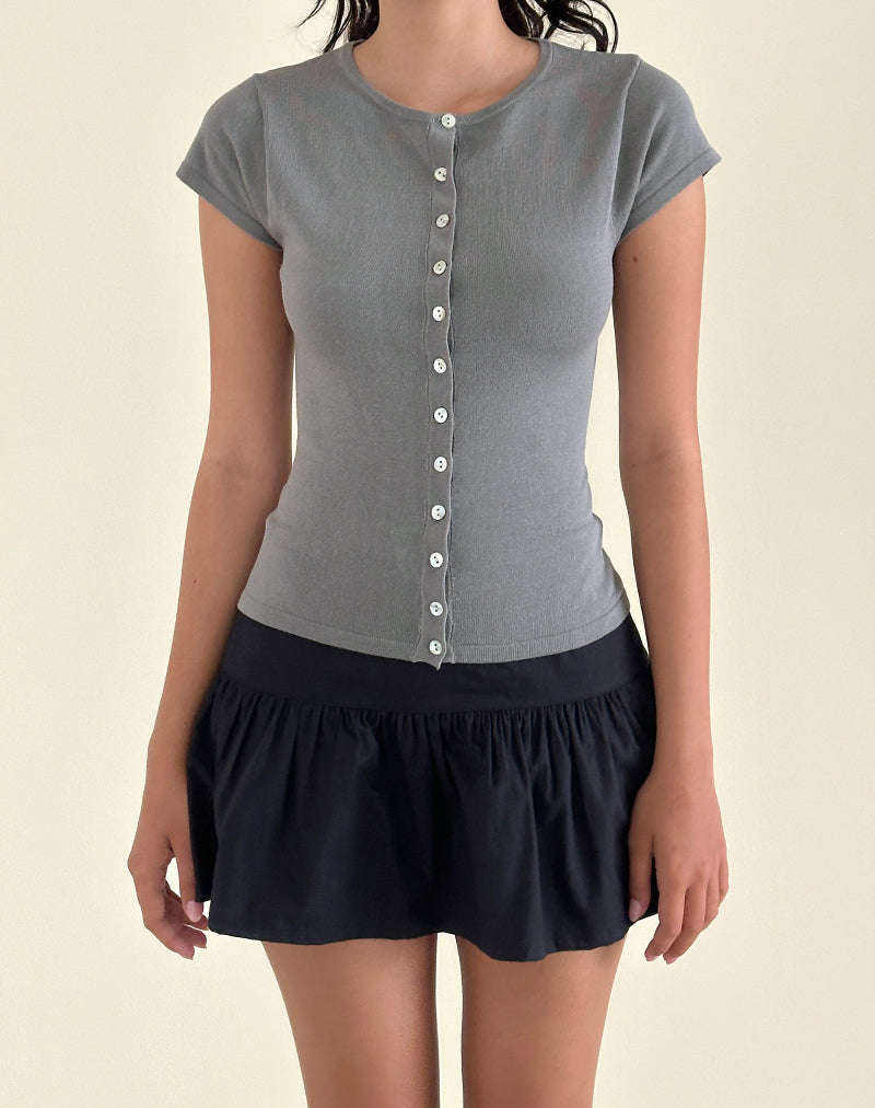 Imagen de Elmira Top de punto liso Gris