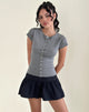 Imagen de Elmira Top de punto liso Gris
