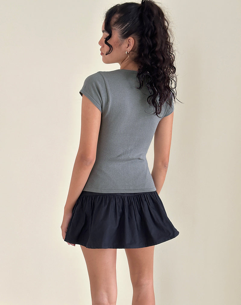 Imagen de Elmira Top de punto liso Gris