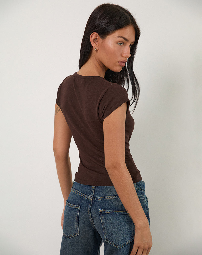 Imagen de Elmira Top de punto Chocolate amargo