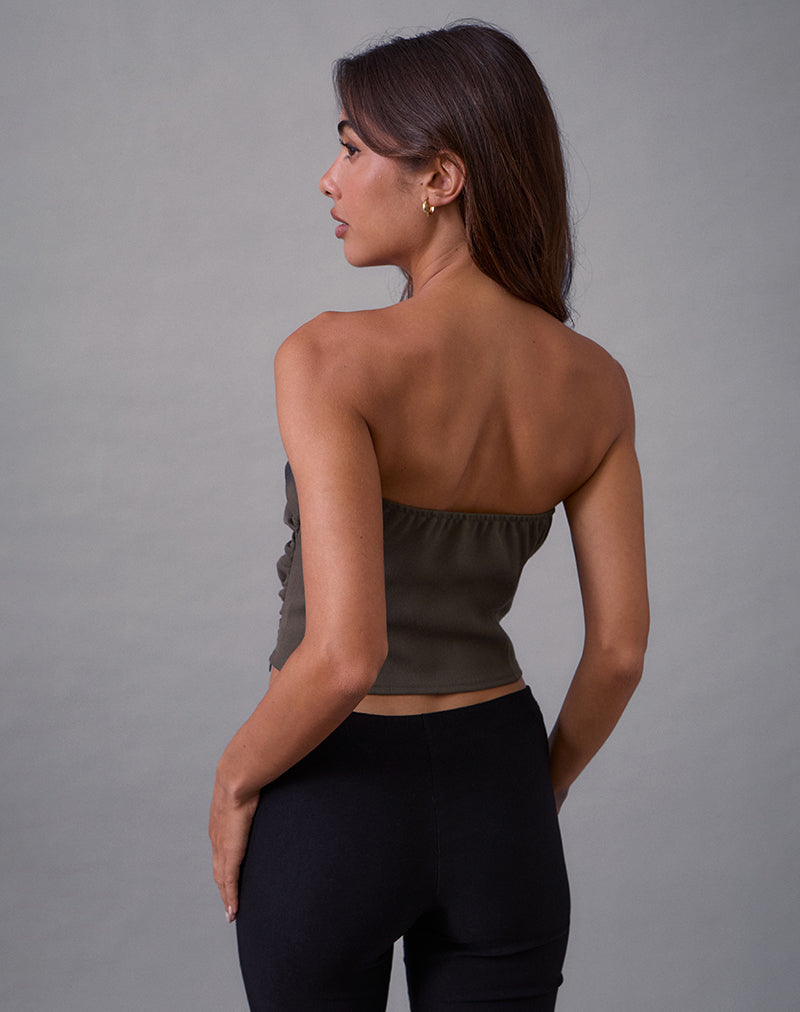 Imagen de Elzi Corset Top en Tailoring Dark Olive