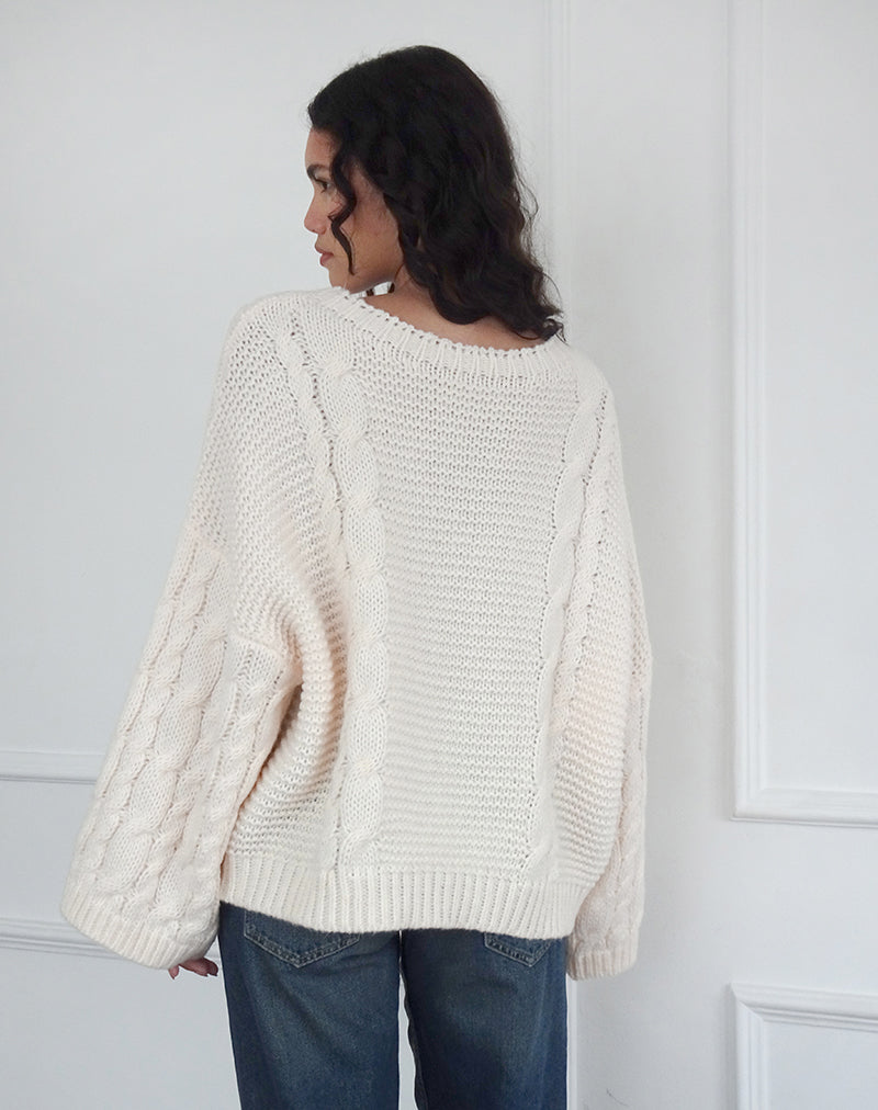 Imagen de Emarti Jumper in Luxe Chunky Knit Ivory