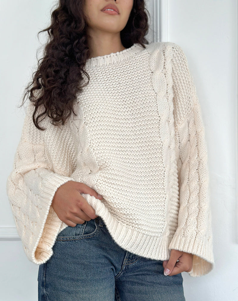Imagen de Emarti Jumper in Luxe Chunky Knit Ivory