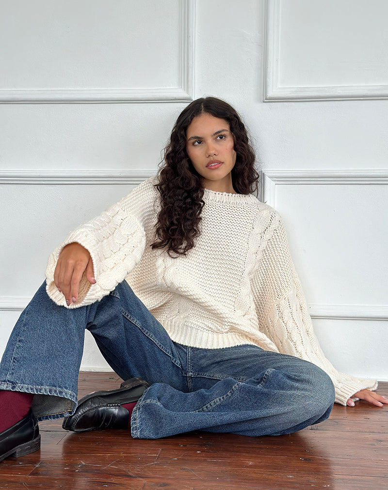 Imagen de Emarti Jumper in Luxe Chunky Knit Ivory