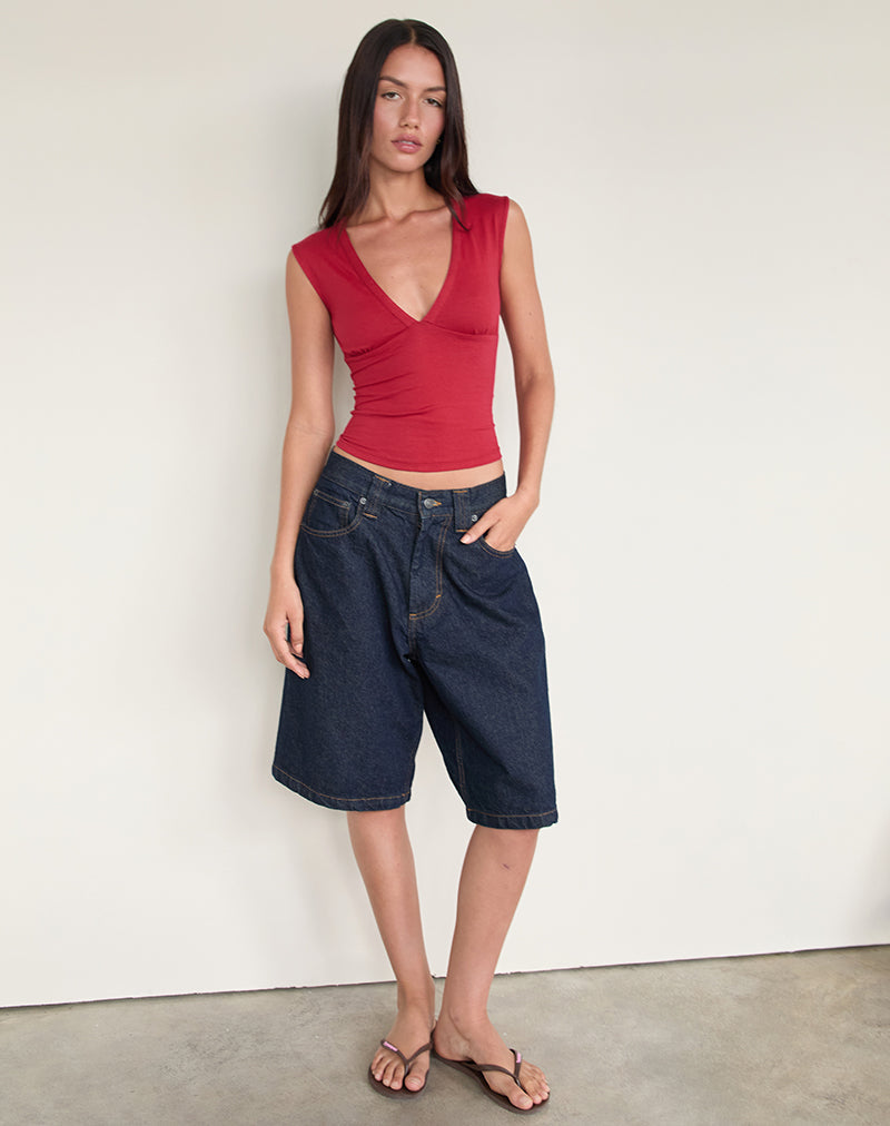 Imagen de Emberly Plunge Top en Rojo Adrenalina
