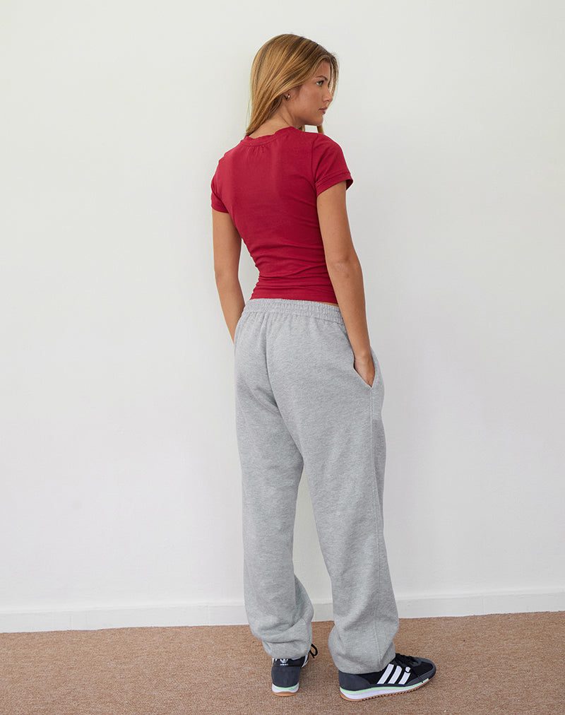 Imagen de Emiko Joggers oversize en marga gris con estampado I Love 2010's
