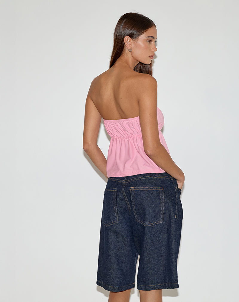 Imagen de Ender Tie Bandeau Top en rayón Ballet Pink