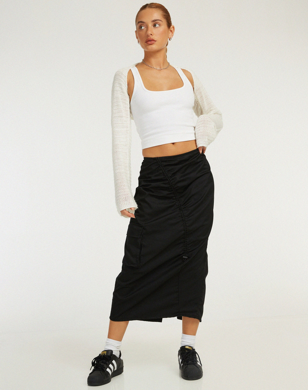 Falda Enore Midi Negra