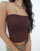 Imagen de Erin Tube Top de punto Chocolate amargo