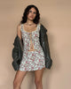 Imagen de Esau Tie Front Top en Vintage Bloom Marfil