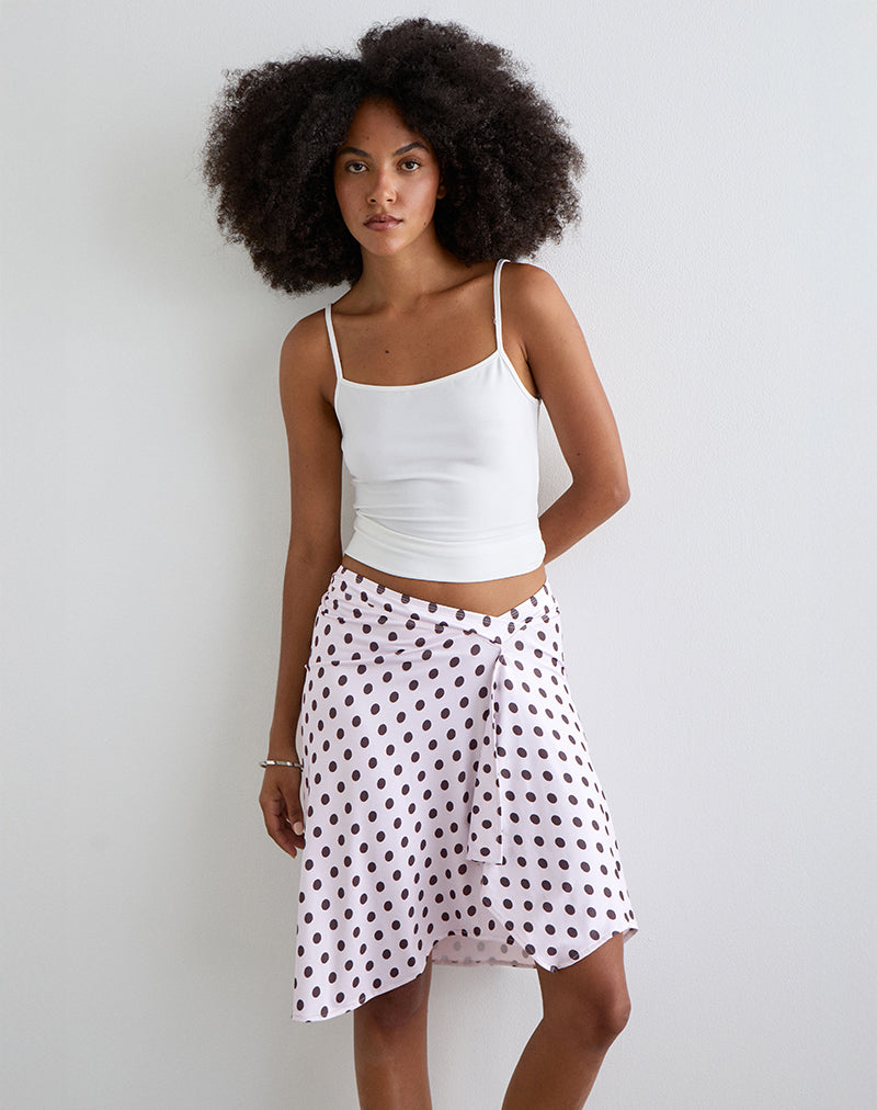 Imagen de Esmeray Falda midi de lunares retro