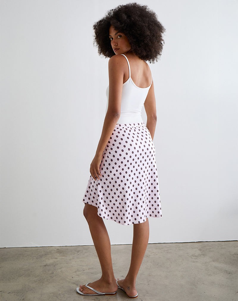 Imagen de Esmeray Falda midi de lunares retro