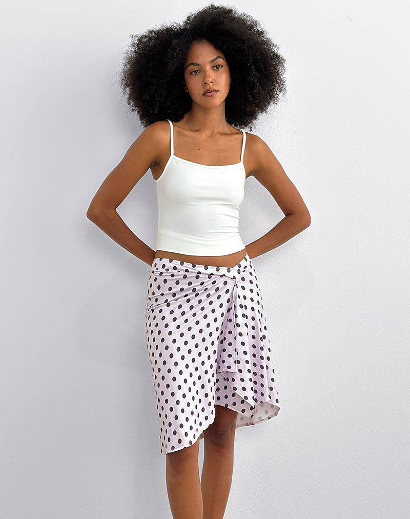 Imagen de Esmeray Falda midi de lunares retro